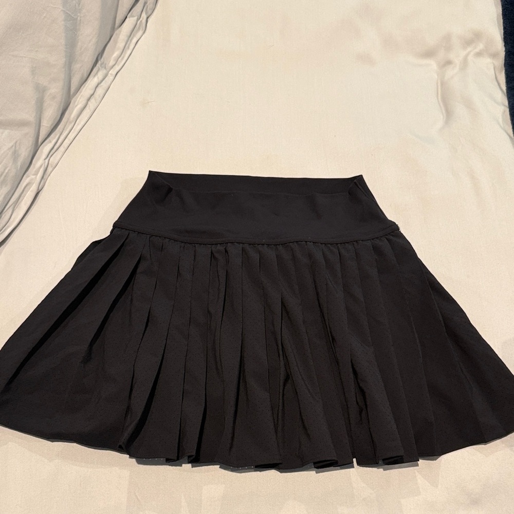 aerie Black Pleated Mini Skirt